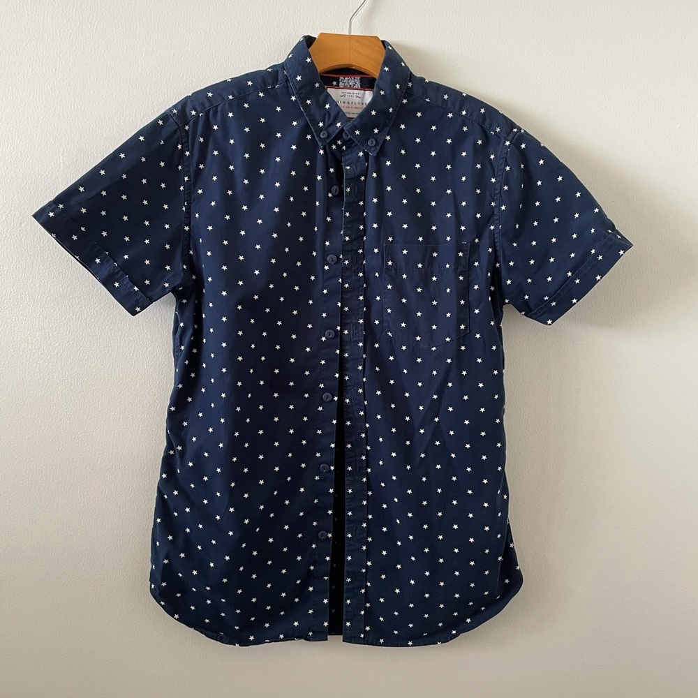 Denim & Flower Small Dark Blue button down